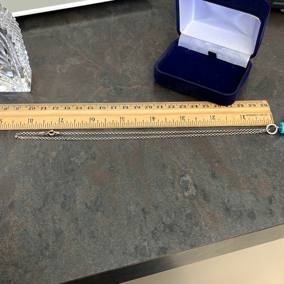 🇮🇹 Italian turquoise coloured pendant on Italian Sterling Silver 925 chain - Picture 9 of 12